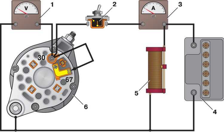 Как подключить контрольную лампу зарядки генератора