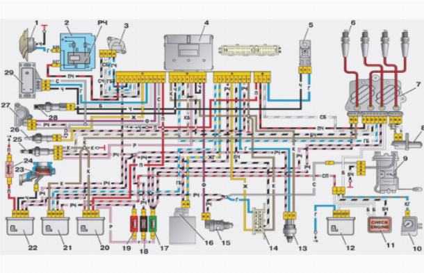 Схема электрики ваз 2107 инжектор