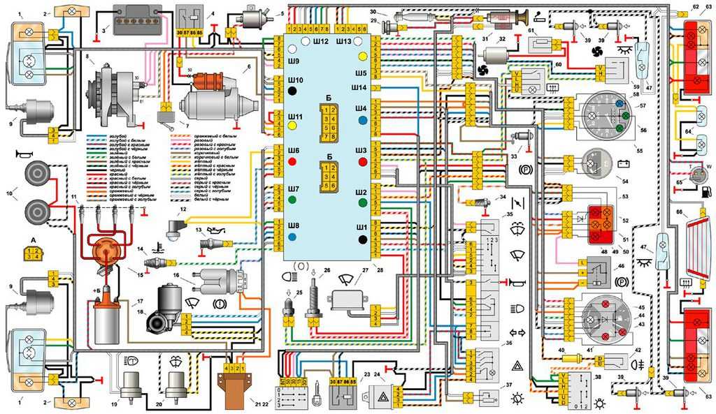 Схема электрооборудования ваз 2101