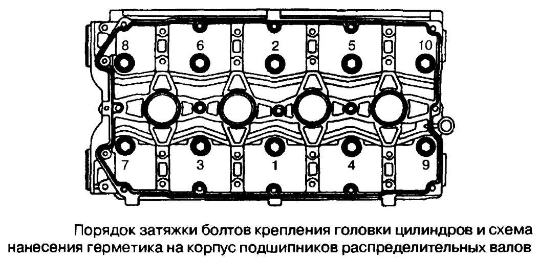 Схема затяжки гбц ваз 2115 8 клапанов инжектор